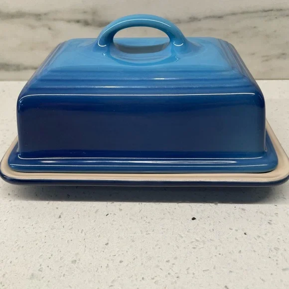 Le Creuset Butter Dish Ombre Azure Blue NWT - Picture 5 of 13